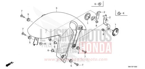 KOTFLUEGEL, VORNE CBR650RAM de 2021